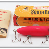 Vintage South Bend Fire Orange Bass Oreno Lure In Box G973 FO