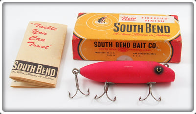 Vintage South Bend Fire Orange Bass Oreno Lure In Box G973 FO