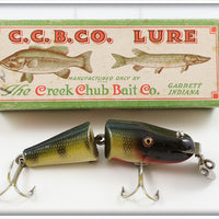 Vintage Creek Chub Perch Scale Baby Jointed Pikie In End Label Box