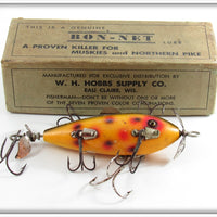 W. H. Hobbs Supply Co Yellow Spotted Bon-Net Minnow In Box