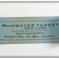 Burney's Mfg Co Brown & Yellow Mercer's Water Turkey In Box