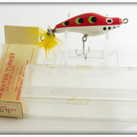 Burney's Mfg Co Red & White Mercer's Water Turkey Lure In Box