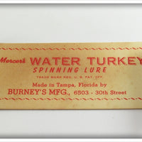 Burney's Mfg Co Red & White Mercer's Water Turkey In Box