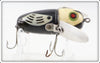 Heddon Black White Head Crazy Crawler In Box 2120 BWH