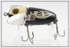 Heddon Black White Head Crazy Crawler In Box 2120 BWH