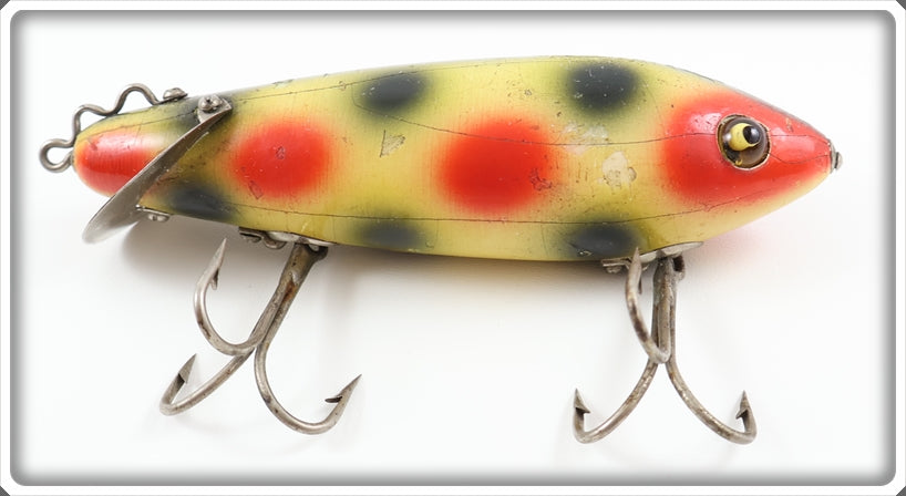 Vintage Heddon Strawberry Spotted Crab Wiggler Lure