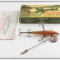 Vintage Pflueger Copper Breakless Devon Minnow Lure In Box