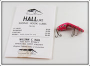 Vintage William C Hall Pink With Spots Sliding Hook Lure