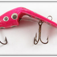 William C Hall Pink With Spots Sliding Hook Lure