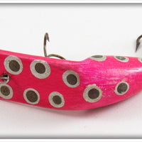 William C Hall Pink With Spots Sliding Hook Lure