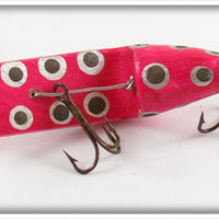 William C Hall Pink With Spots Sliding Hook Lure