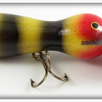 Vintage Len Hartman Black & Yellow Musky Bug Lure