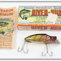 Vintage Heddon Perch River Runt Lure In Box 9110 L