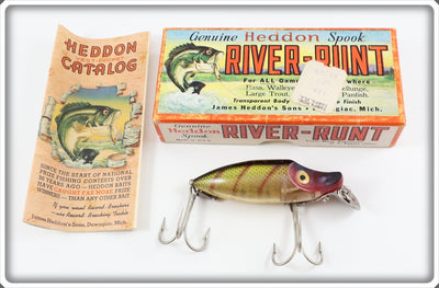 Vintage Heddon Perch River Runt Lure In Box 9110 L