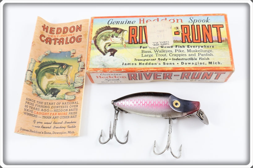 Vintage Heddon Shiner Scale River Runt Lure In Box 9110 P