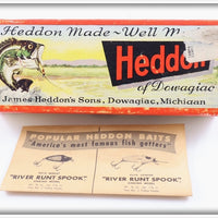 Heddon White & Black Shore Minnow Saltwater Torpedo Empty Box 30 XWB