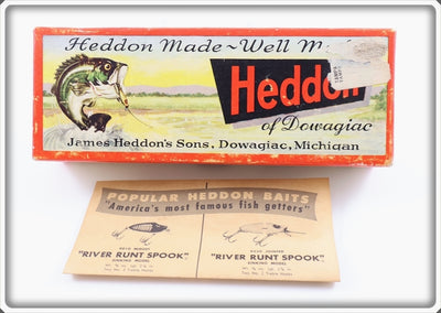 Heddon White & Black Shore Minnow Saltwater Torpedo Empty Box 30 XWB