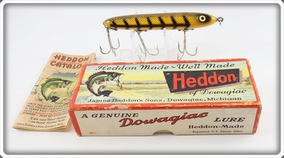 Heddon Yellow & Black Shore Minnow Saltwater Torpedo In Box 30 XYB
