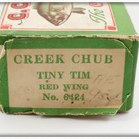 Creek Chub Red Wing Tiny Tim Empty End Label Box 6424