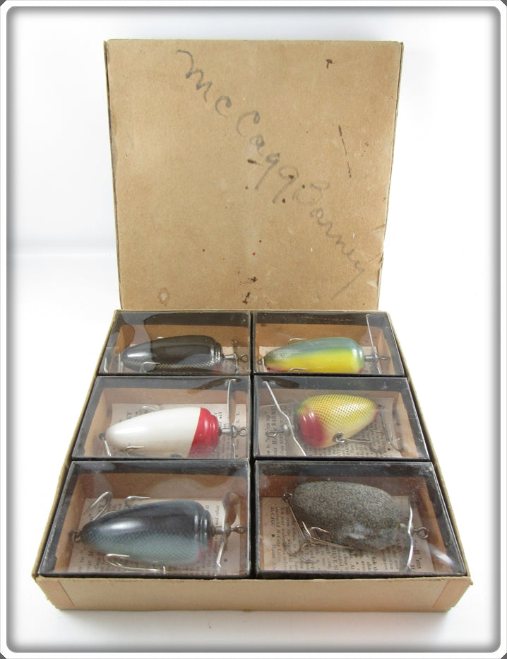 Vintage McCagg Dealer Box Of Barney Lures In Boxes