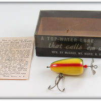 Vintage McCagg Rainbow Little Barney Lure In Box