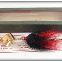 Vintage Marathon Bait Co Black & Red Fish Hawk Lure In Box