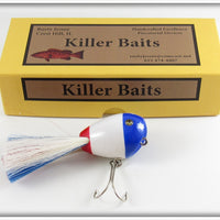 Rusty Jessee Killer Baits Red, White & Blue Surface Dingbat Lure