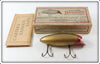 Vintage Carter's Bestever Bait Co Gold Red Head Bestever Lure In Box