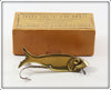 Vintage R. L. Clewell Brass Big Mouth Min Lure In Box