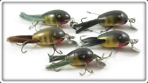Vintage Creek Chub Dingbat Lot Of Five Lures