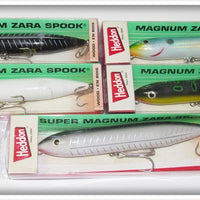 Heddon Lot Of Five Magnum Zara Spook Lures In Boxes