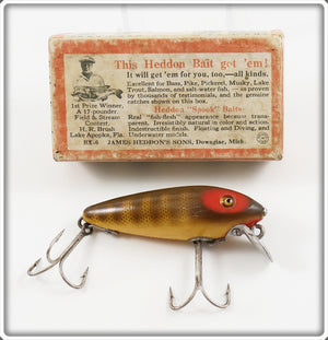 Vintage Heddon Natural Scale 110 River Runt Lure In Box 119R