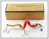 Vintage R. L. Clewell Red Snakerbait Lure In Box