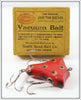 Vintage South Bend Red Spotted Vacuum Bait In Box