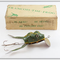 Anderson Animated Bait Co Early Francois The Frog Lure With Box Lid