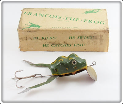 Anderson Animated Bait Co Early Francois The Frog Lure With Box Lid