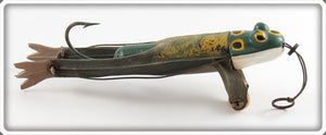 Vintage The Gee Wiz Bait Co Green Gee Wiz Frog Lure 