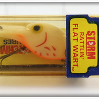 Vintage Storm Pre Rapala Bleeding Bone Rattlin' Flat Wart Lure In Box