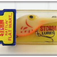 Vintage Storm Pre Rapala Bleeding Bone Rattlin' Flat Wart Lure In Box