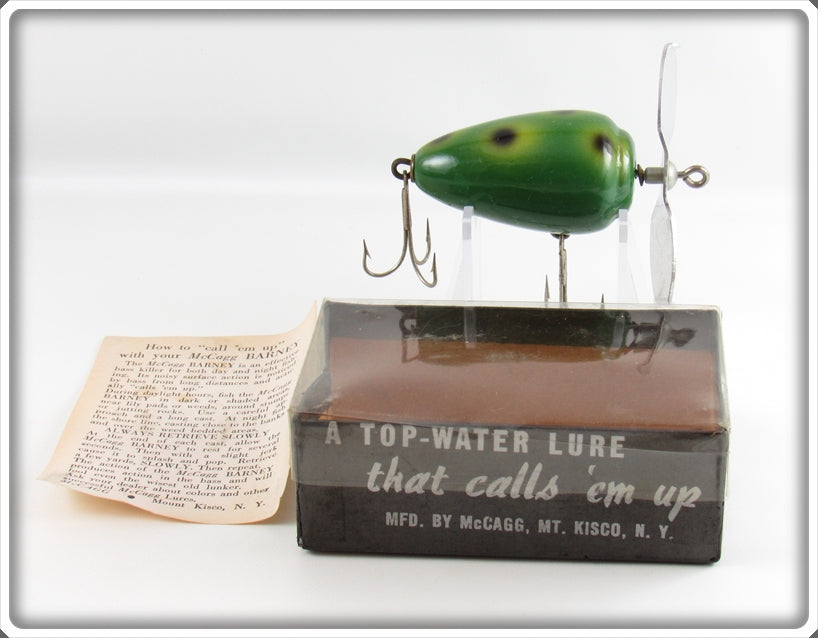 barney fishing lures Vintage McCagg Frog Spot Barney Lure In Box For Sale