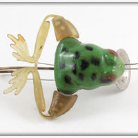 Vintage Jenson Green Frog Froglegs Midget Kicker Lure