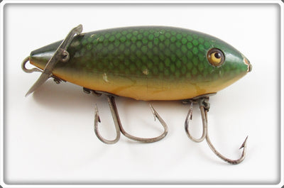 Vintage Heddon Green Scale Baby Crab Wiggler Lure 