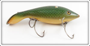 Vintage Heddon Green Scale Tadpolly Lure 5009D
