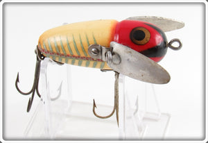 Heddon Red & White Shore Black Pupil Crazy Crawler Lure 2120 XRW