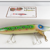 Killer Baits Rusty Jessee Green White Spots Musky Vamp In Box