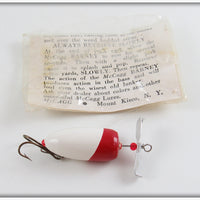 Vintage McCagg Red & White Fly Rod Baby Barney With Package