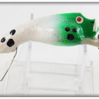 Vintage Driscroll Green & White Pollywog Lure