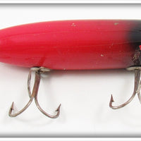 Vintage South Bend Red Body Black Head Bass Oreno Lure