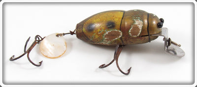 Vintage Creek Chub Yellow & Gold Midget Beetle Lure