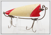 Vintage Bite Em Bate Co Red & White Rotating Bait